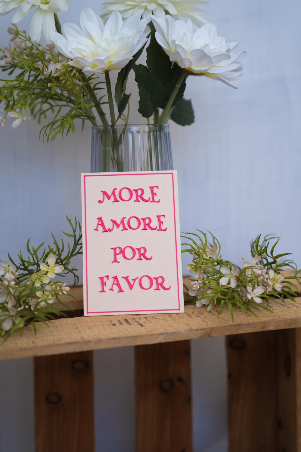 Dekoschild "More amore"
